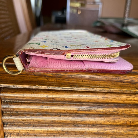 🚫SOLD🚫Authentic Louis Vuitton Insolite Wallet White Multicolor Litchi Pink - Picture 6 of 16